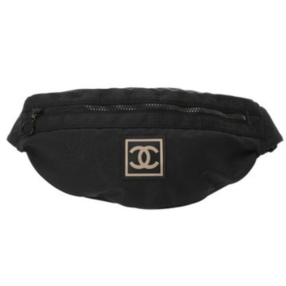 CHANEL Black Logo Fanny Pack - Picture 1 of 11